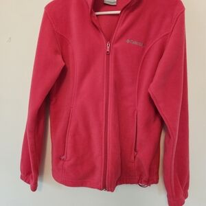 Columbia Women's Bright Pink Full Zip Fleece Jacket Size M
